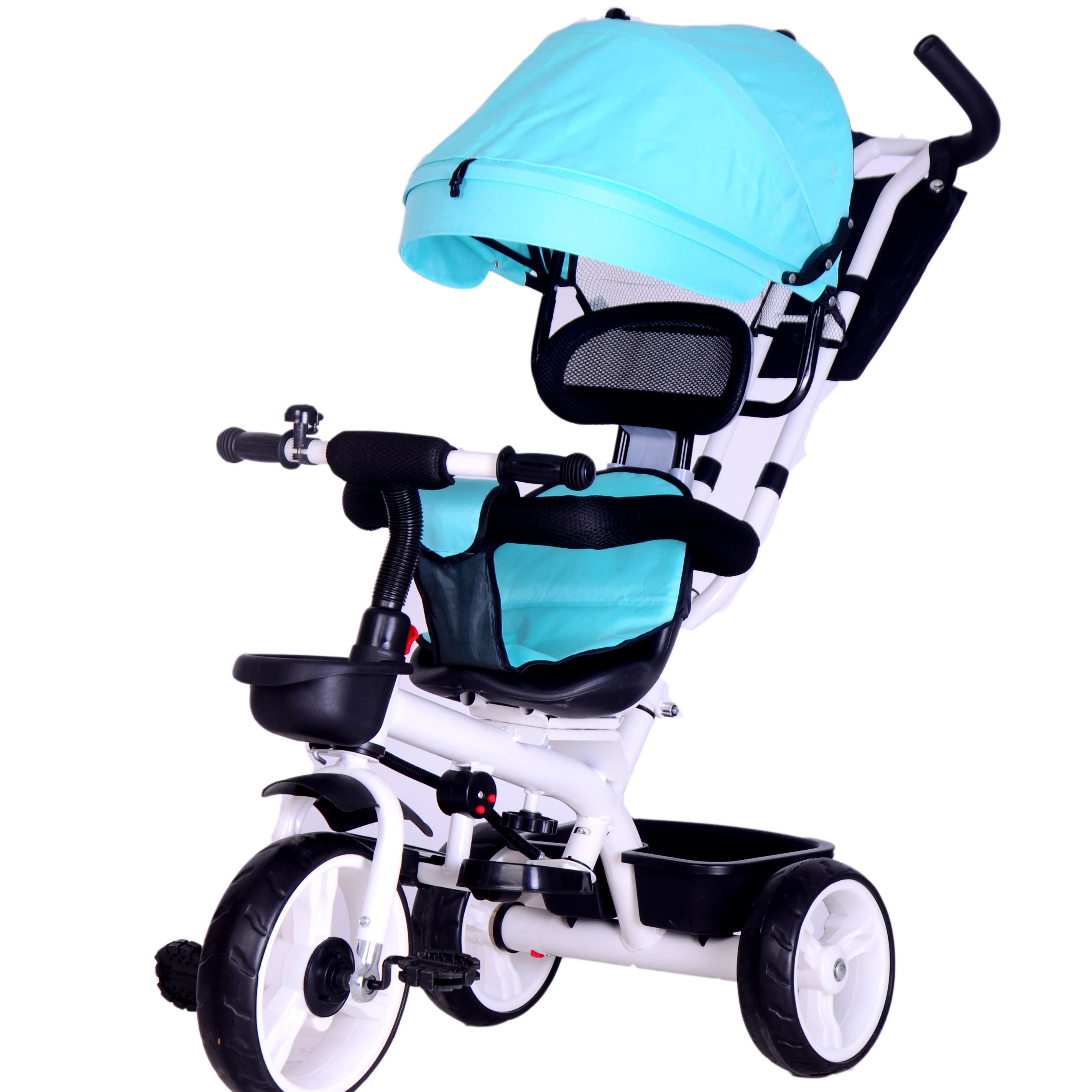 Fashionable Portable Plastic Kids Tricycle/Stroller Music-Playing 3-Wheeler for Children 2-4 Years Baby Trike