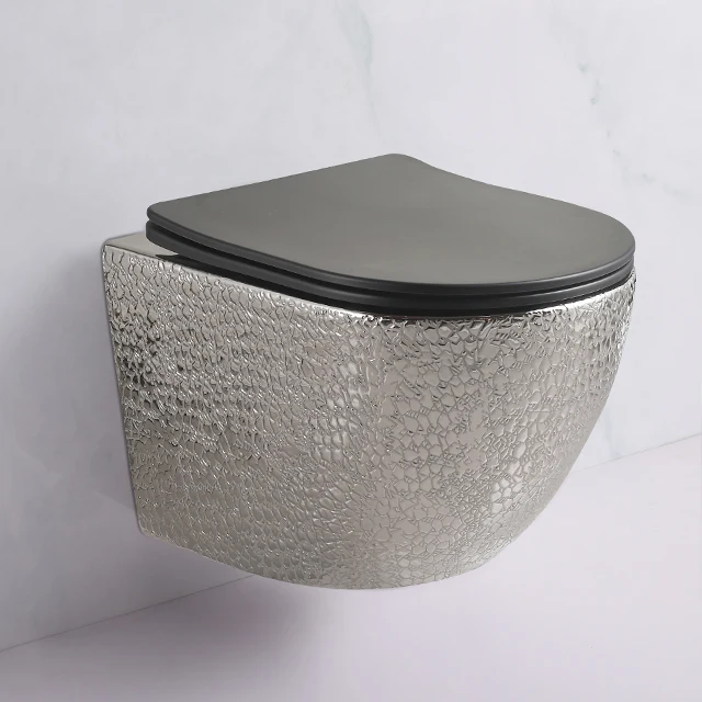 Bathroom Luxury Wall Hanging Toilet Bowl Combo Sink Basin Golden Toilet And Sink Sets