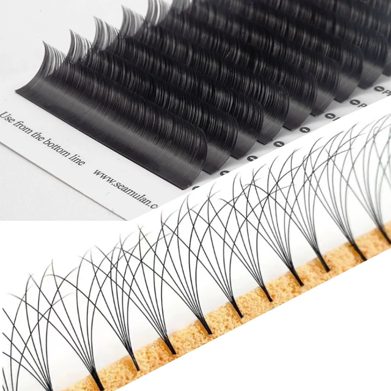 PBT Custom Wholesale Lash Eyelash Extensions Manufacturer 0.03 0.05 0.07 Easy To Graft Volume Lash Extension