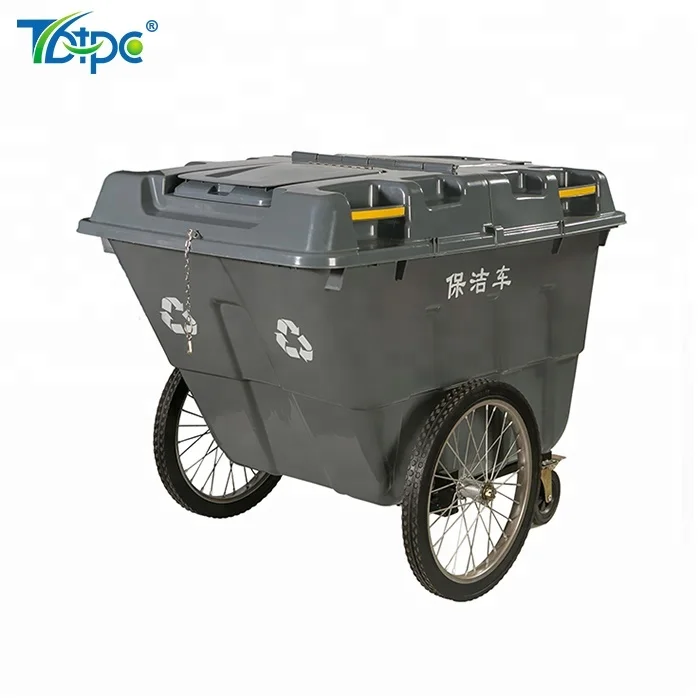 400 liters wheeled colour green color garbage cart