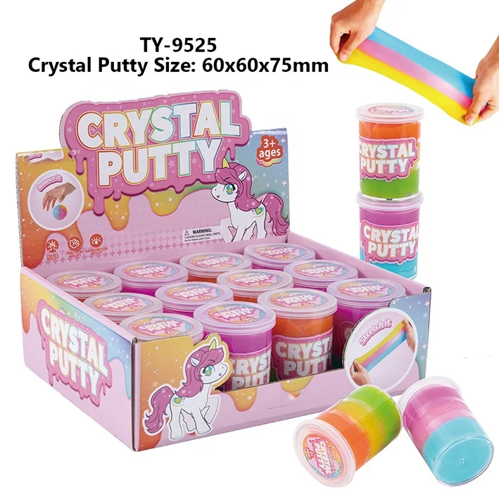 Rainbow fluffy slime
