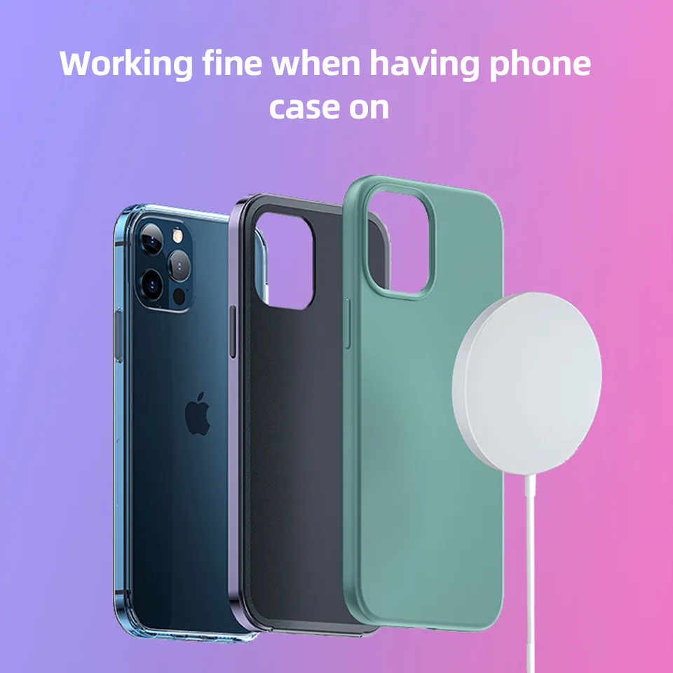 
15W for iphone 12 magnetic wireless charger qi fast wireless charger Pad for airpods for iphone magsafe wireless charger 