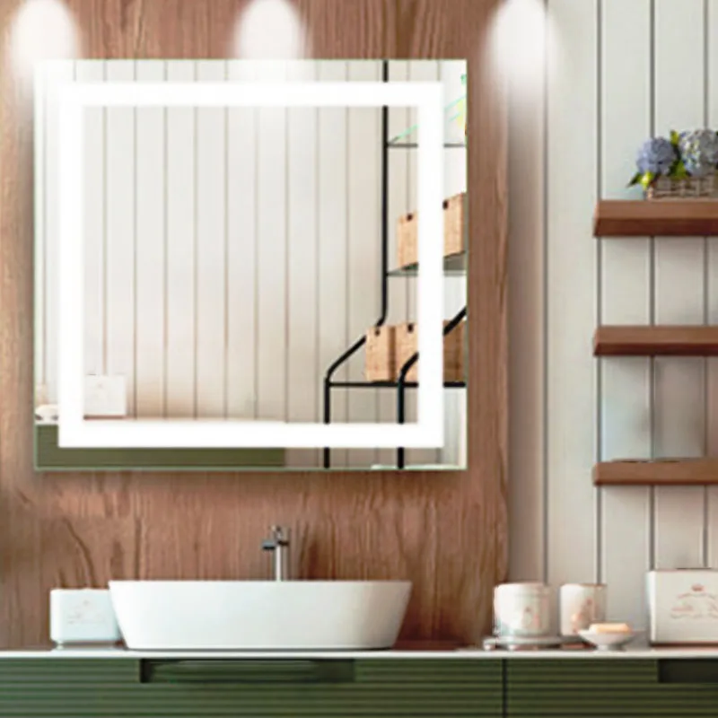 Factory ODM OEM Hotel full UL Wall Mount touch sensor dimmer defogger CCT 3000k-6000k 2436/3636 inch led smart bathroom mirror