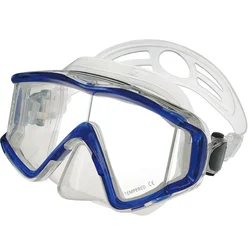 Оборудование для дайвинга с тремя линзами, закаленное стекло, сверхнизкий объем, маска для подводного плавания