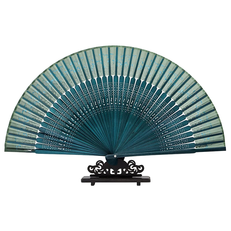 High Quality Handicraft Gifts Custom Bamboo Japanese Style Hand Silk Fan