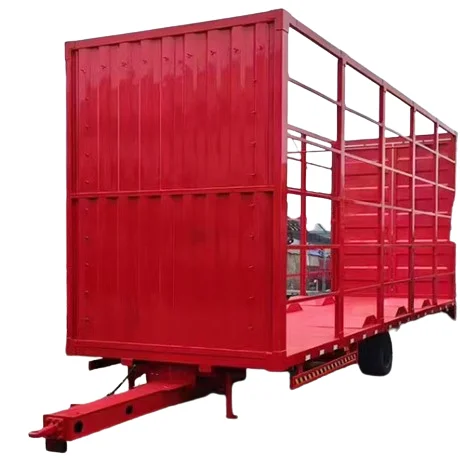 Liangshan Factory Bpw Saf 3 Axle 3 Axle 30ton Full Trailer Cargo Fence Full Trailer Side Wall Semi Trailer With Drawbar
