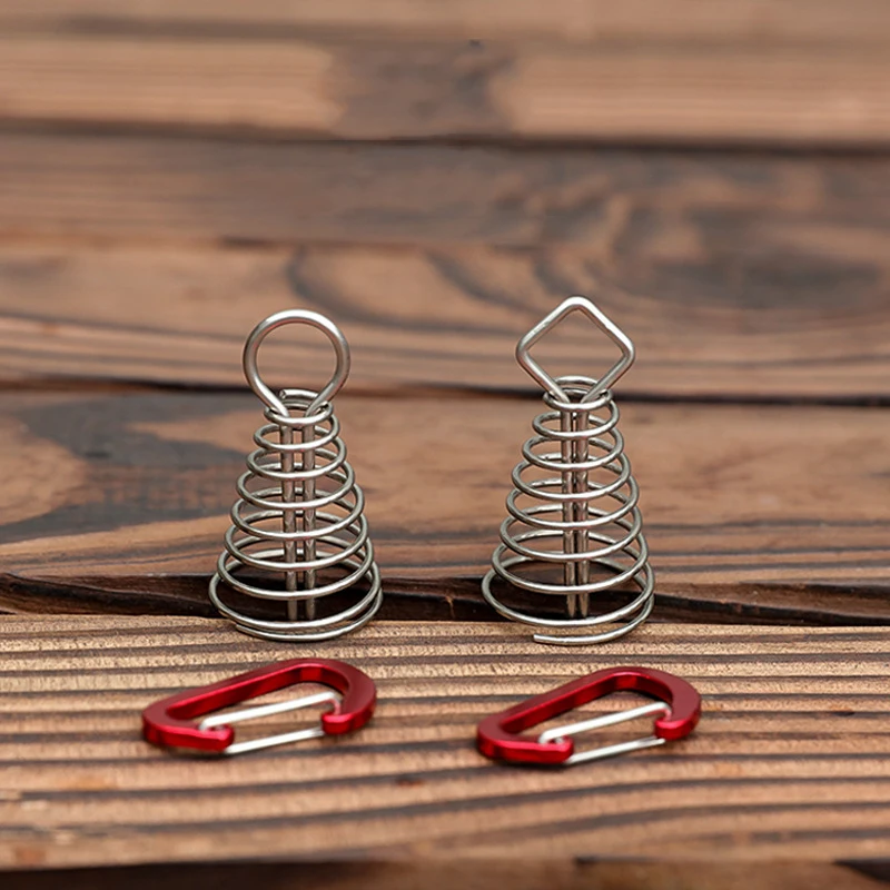 New Outdoor Hiking Equipment Camping Fishbone Anchor Tent Peg Deck Garden Stake with Spring Octopus Deck Peg