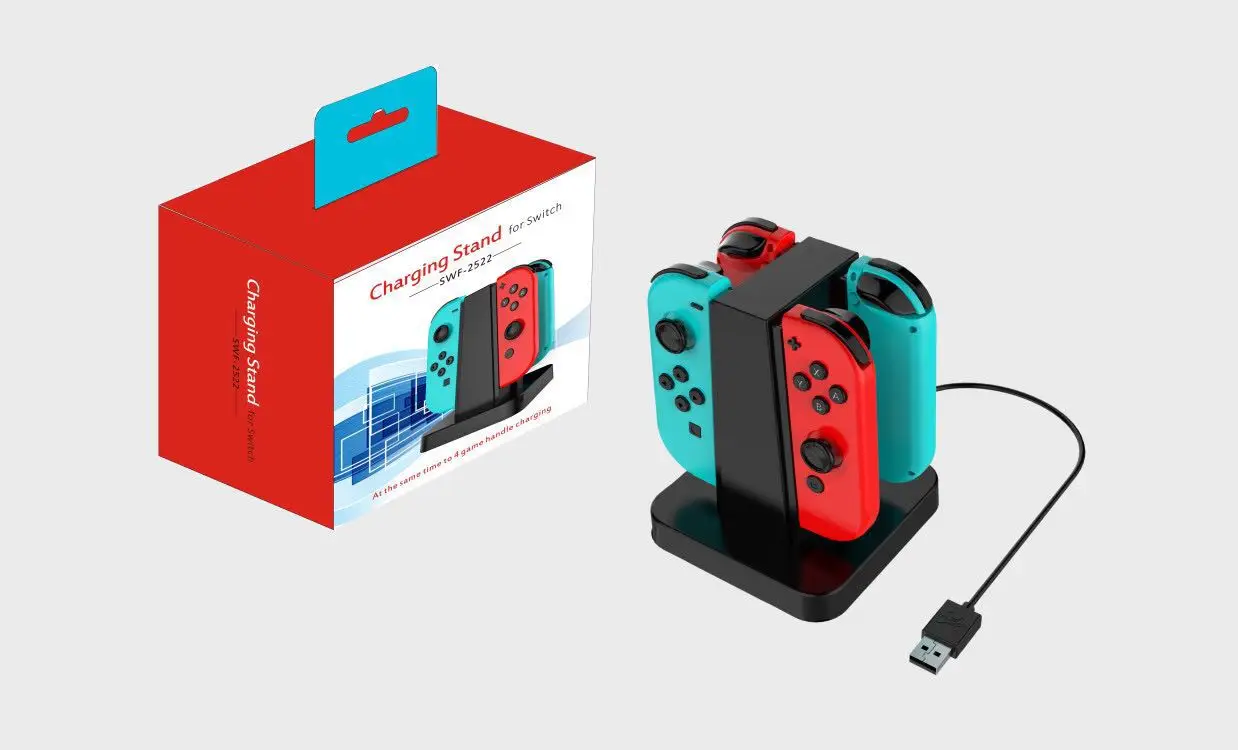 Factory Hot Selling 4 In 1 Switch Charge Stand Joycon Charging Dock For Nintendo Switch Controller