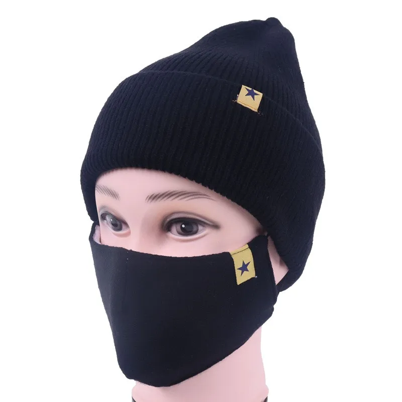 
KQ0073 Women Knit Slouchy Beanie Chunky Baggy Hat with Faux Fur Pom Pom Winter Hat with Facemask 