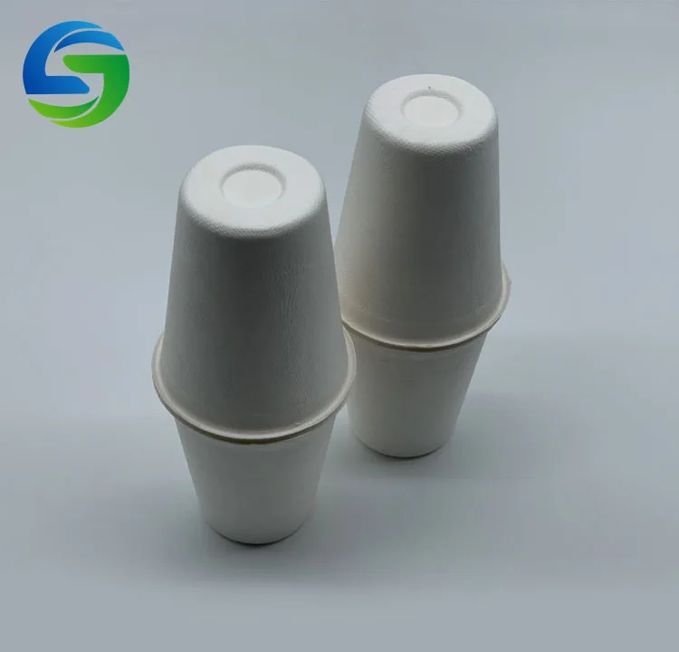 
Single Use Sugarcane Bagasse Coffee Cups With Logo And Different Types Available Customized 