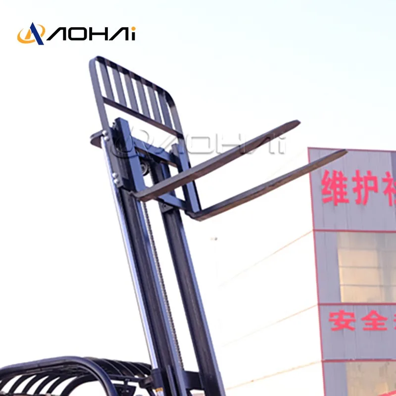 Full Electric Pallet Forklift Truck Machine Factory Price Double Forks Pallet Largre/Small Wheel Forklift