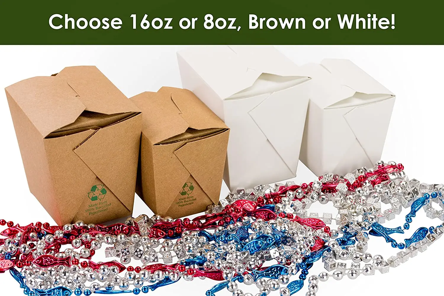 Recyclable Restaurants Food Delivery Service Container Stackable Pails Brown Chinese Mini Take Out Boxes