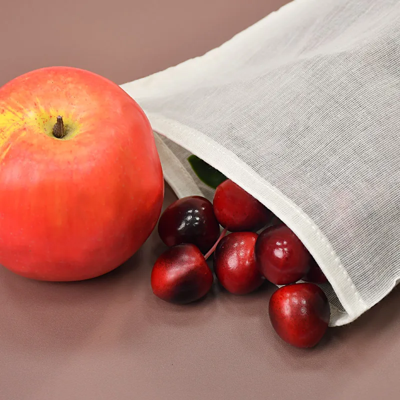 Индивидуальные тканевые упаковочные мешки на шнурке, органический муслиновый Хлопковый мешок для фильтров