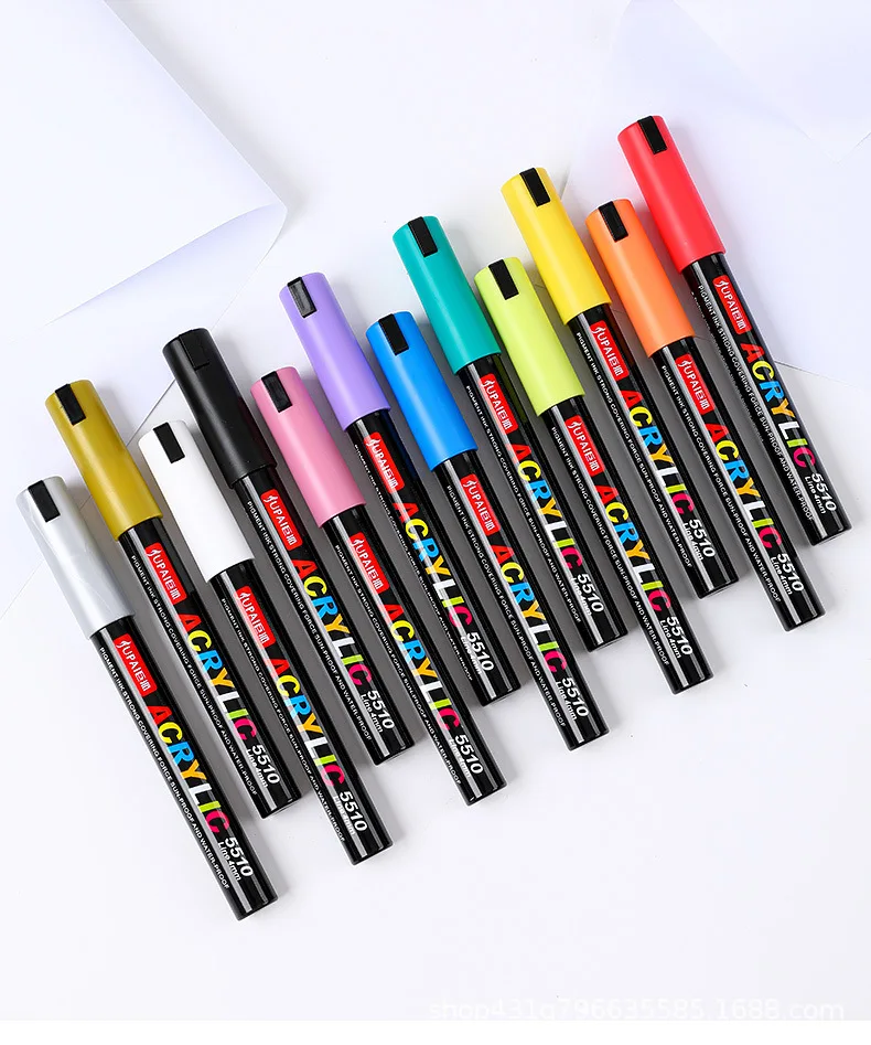 Custom Garment stone skin painting marker pen Best drawing watercolor acrylic pen marker 24 set for acrylic writing board