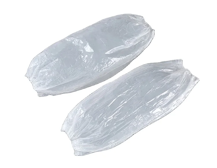 Оптовая продажа, одноразовые пластиковые нарукавники, синие и белые нарукавники из полиэтилена, рабочие водонепроницаемые нарукавники