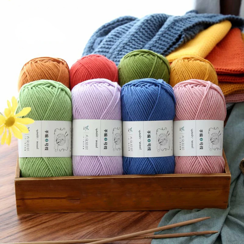 wholesale soft chunky yarn 6ply milk cotton yarn 100g crochet yarn for knitting