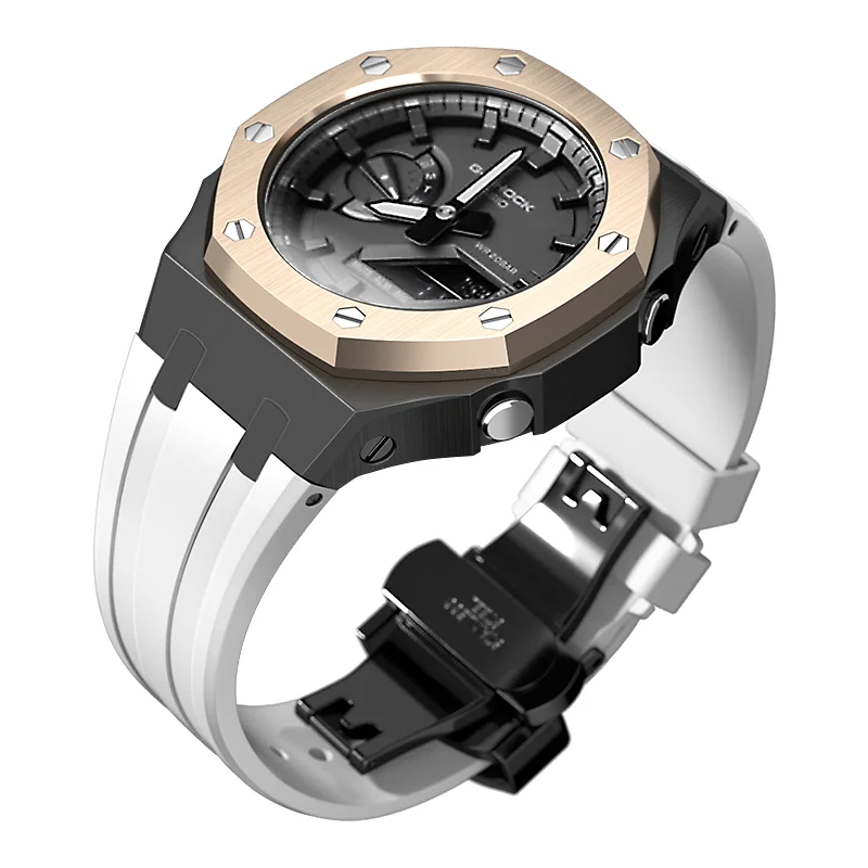 gshock original GA2100 metal case mod 316l stainless steel watch case with diamond bezel for casioak mod ga2100