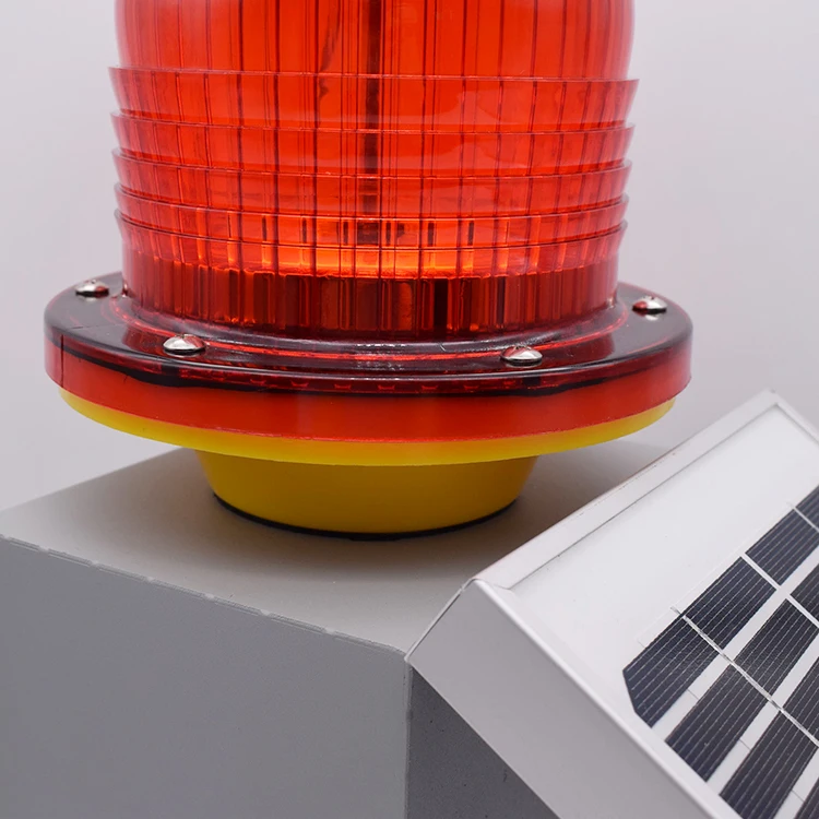 DK LED Solar Panel Building Aviation Blinking Warning Light Tower Marine Warning Light