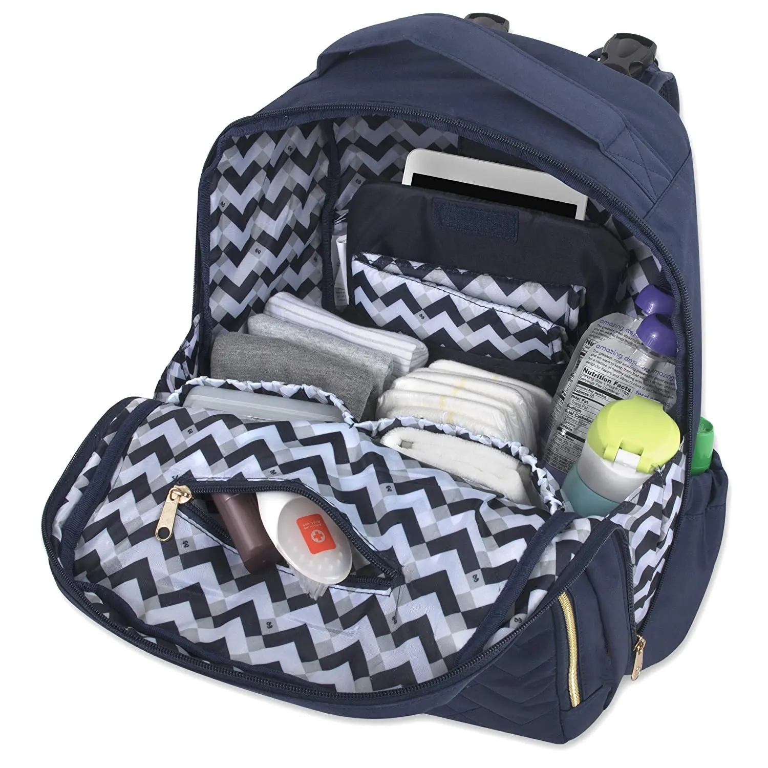 FREE SAMPLE  Pure color Diaper Bag Backpack with Cell Phone and Tablet Pockets and Stroller Clips