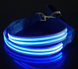 Amazon Hot Selling New Custom USB Rechargeable Flashing Pet Dog Leash Night Walking Safety Dog Leash Led