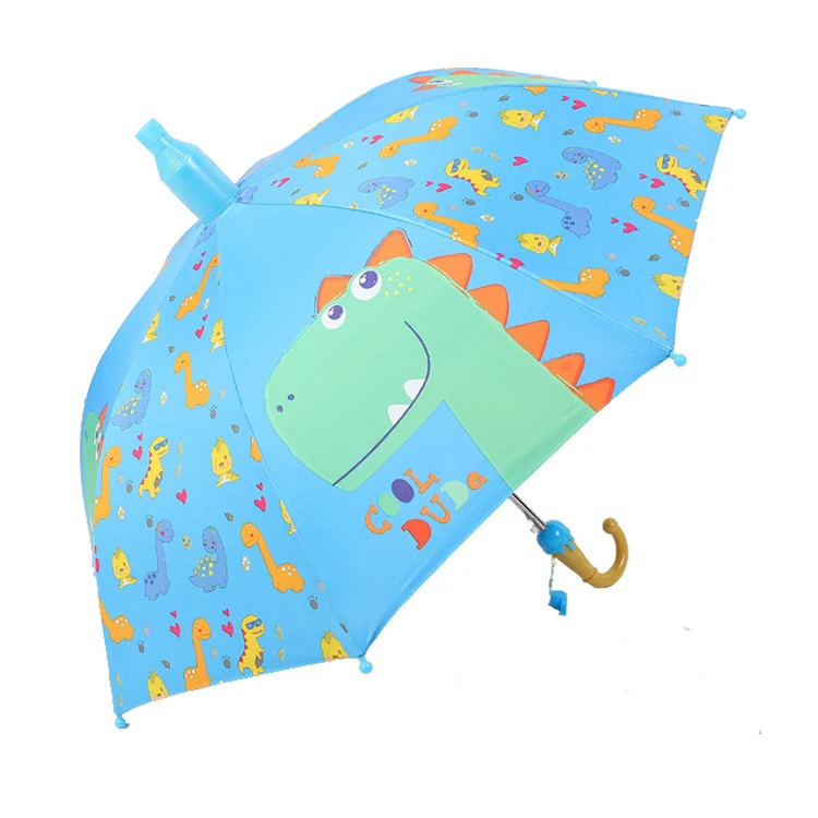 Wholesale cartoon animal designs custom kid umbrella with black uv coated