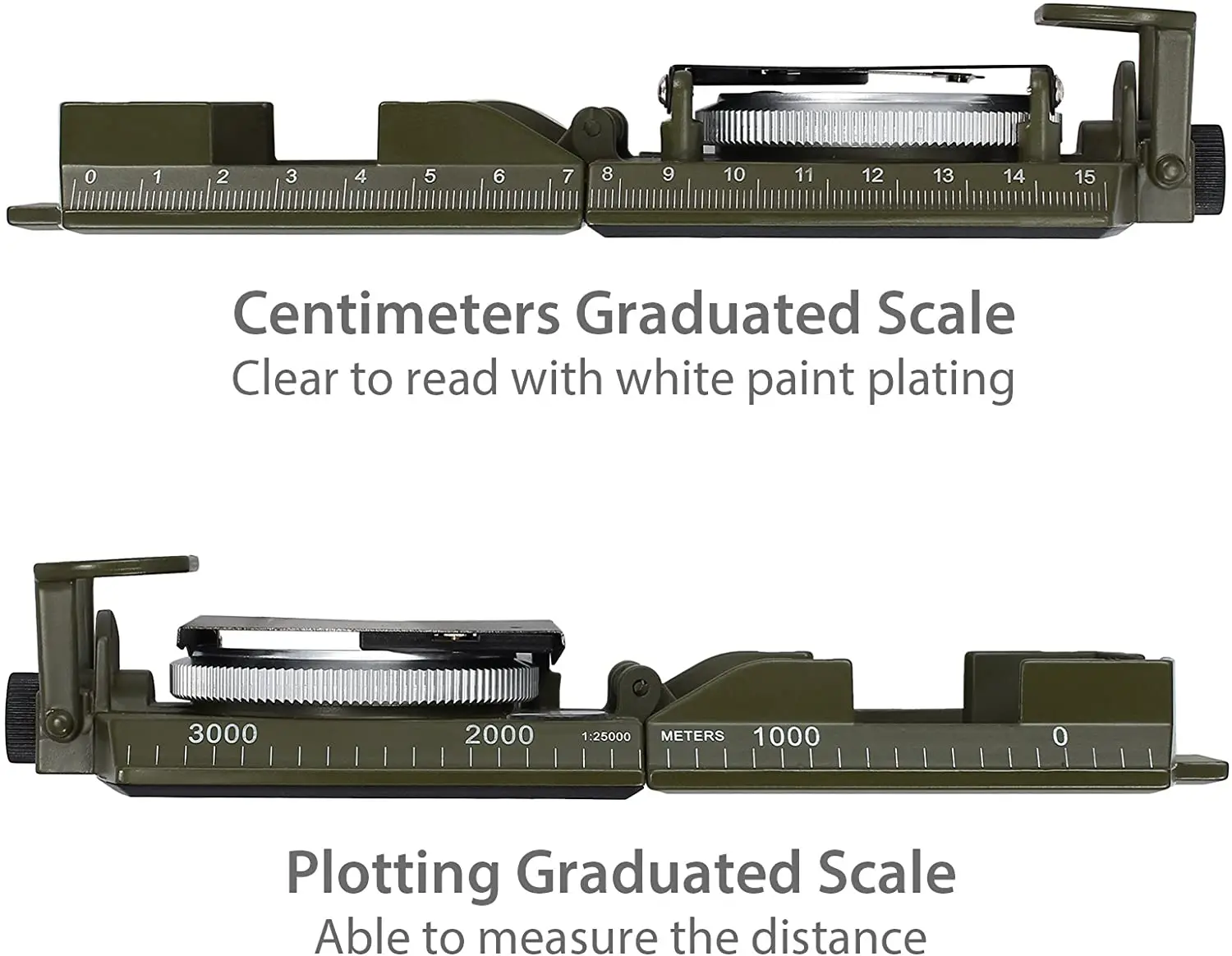 
Metal Army Military Compass Waterproof ,Foldable Design with Map Scales for Navigation , Hunting ,Hiking ,Camping 