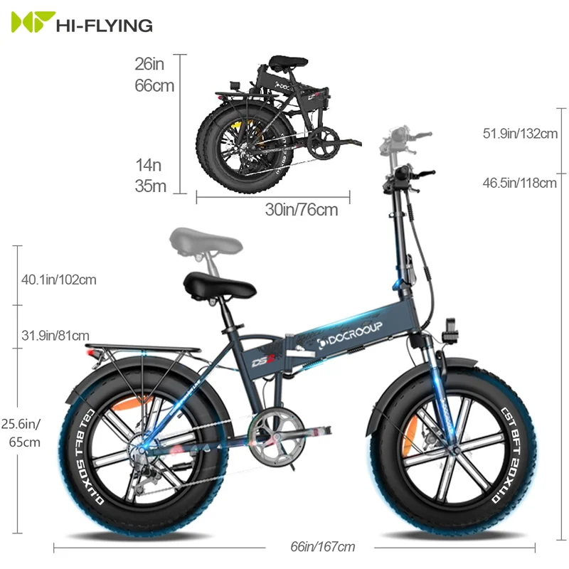 Электродвигатель DOCROOUP DS2 для велосипеда, электрический велосипед 750 Вт 48 в SHIMANO 7 Gear E Bike