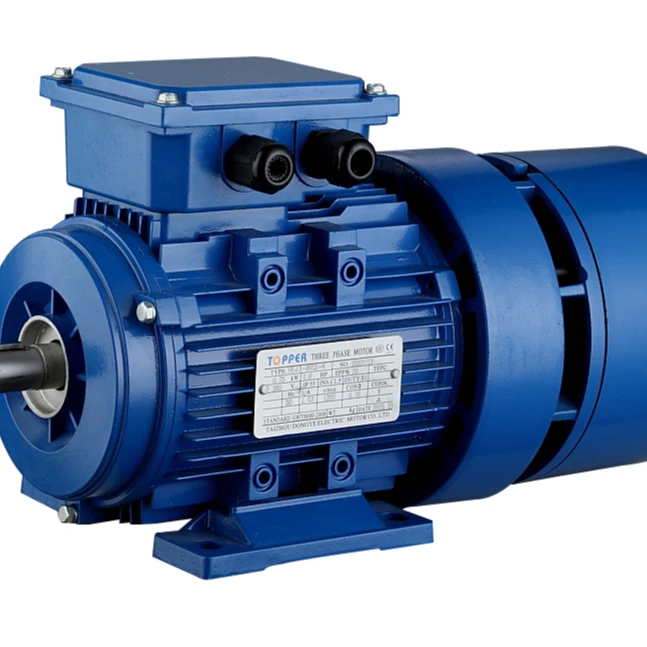 Электромагнитные тормозные двигатели серии YEJ2 специального типа с ручным высвобождением с двухсторонним выходным валом