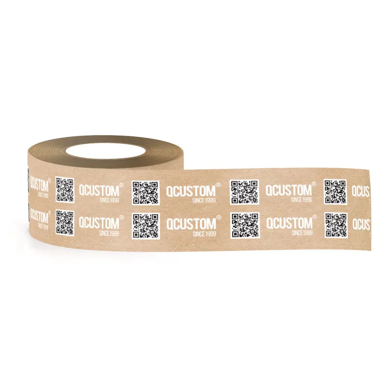 Eco friendly packing tape self adhesive paper tape custom kraft packaging tape