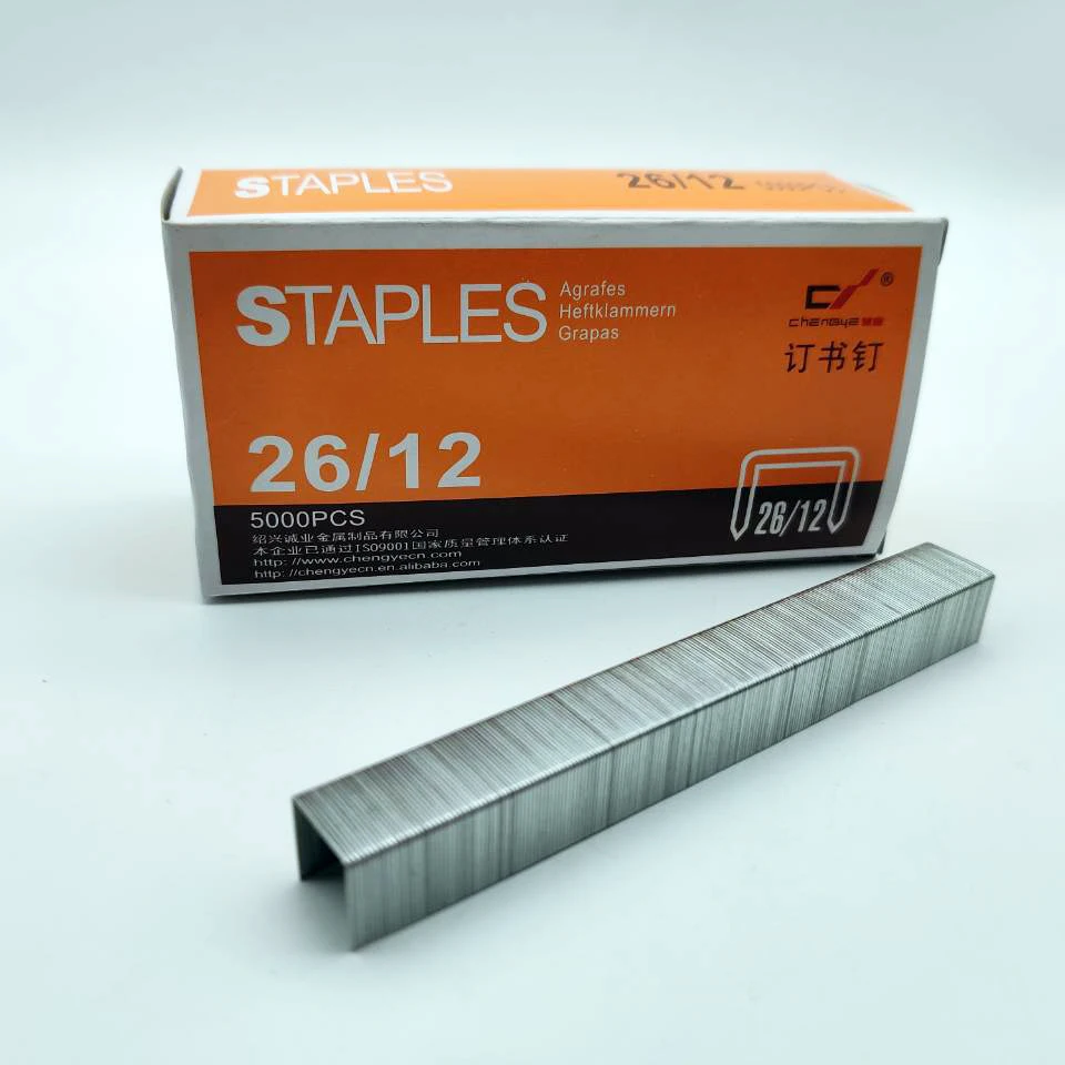 Стандартные скобы с зубилом 26/6, 26/12, 5000/коробка, цена EX-China, длина 12 мм