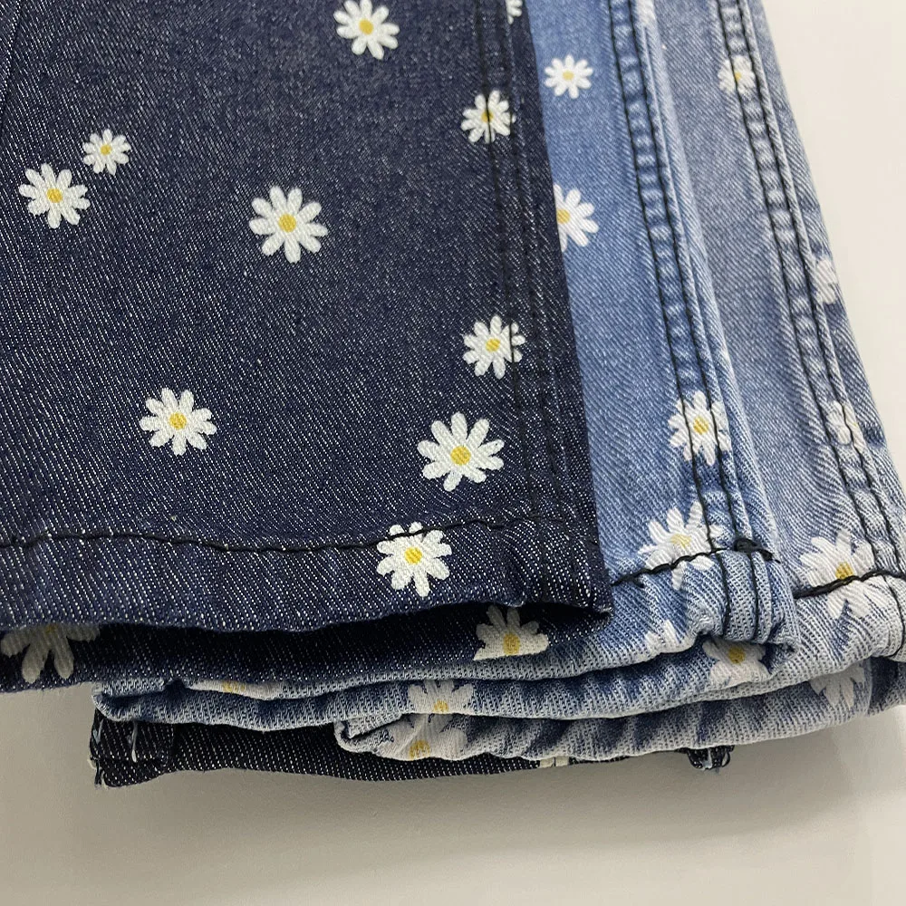 New Style Yarn Dyed Indigo Printed 100% Cotton Denim Fabric Stretch Fabric for Pants Jeans Jacket