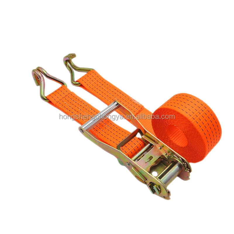 Best selling 50mm ratchet strap with J hooks cargo lashing ratchet tie down strap 5 ton 10m