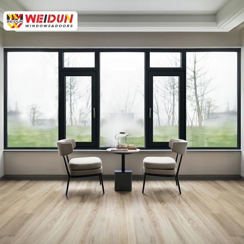 VF99 hot selling soundproof thermal insulation aluminum casement window house windows for private and commercial building