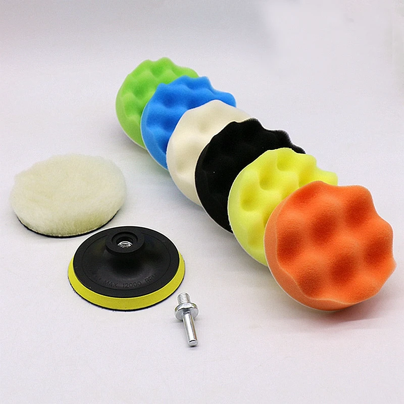 Прямая продажа с завода, автомобильный комплект из губчатой шерсти, сухой набор, ручная полировка из пенопласта, 125 мм, полировочные колодки