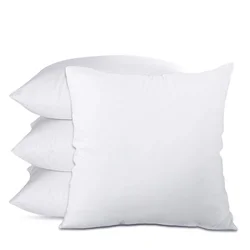 Hypoallergenic microfiber white throw pillow Insert square cushion pillow insert