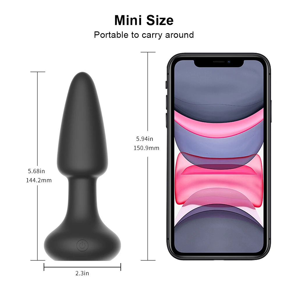 Anal Plug Vibrator for Women Bluetooth Remote Control 14 Mode 360 Rotation Adult Toys for Men Butt Plug Prostate Massage 18