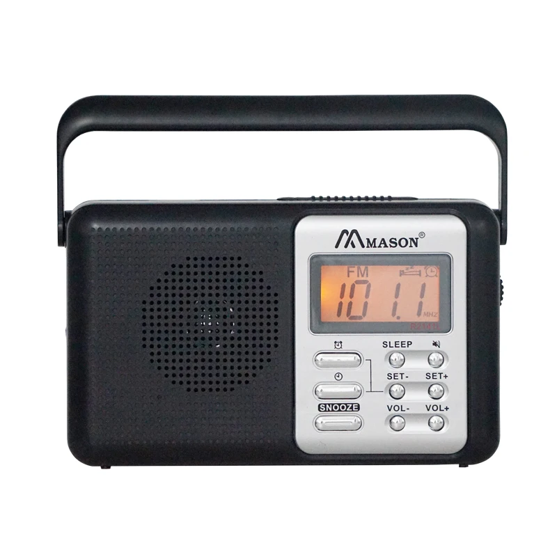 Mason 2022 Hot sell multi-functions  digital fm am portable radio receiver with alarm clock/sleep/snooze setting