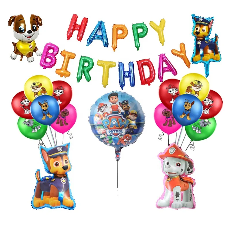 New Design Cartoon Foil Helium Paw Dog Balloon Kids Birthday Party Decoration Party Supplies Hot Sell Patrol/