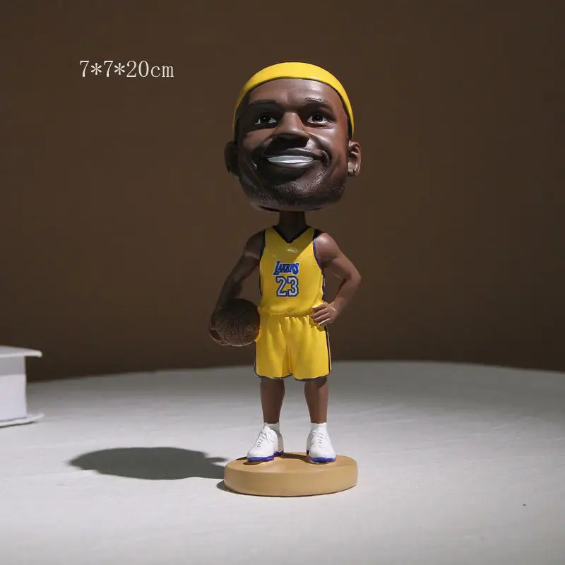 Custom Resin Dashboard Figure Kobe nba bobblehead Figurine Shaking Head Doll Gift wholesale JAMES 23# bobbleheads