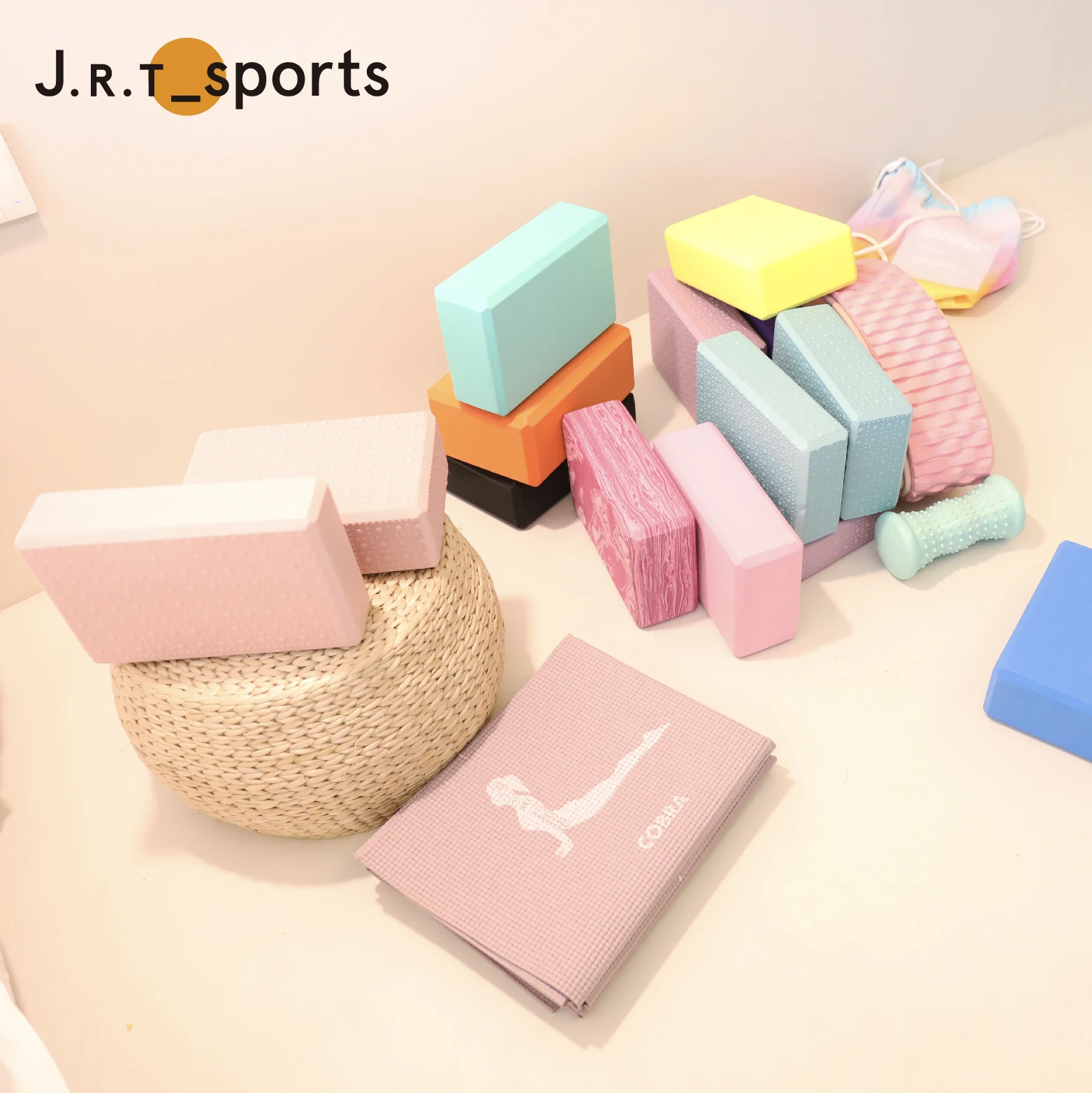 Custom color size Light weight Yoga training EVA material Yoga foam block