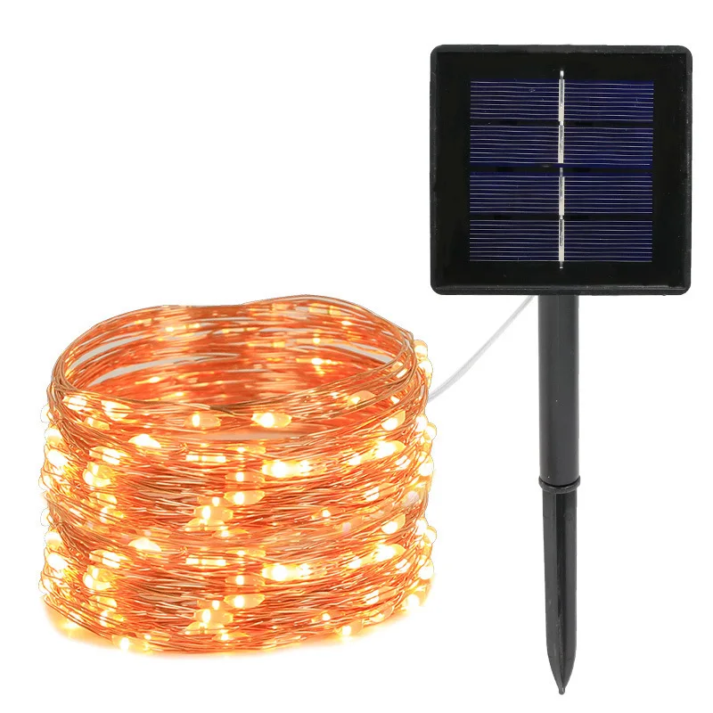 Outdoor Garden  Decoration Led Copper Wire String Lights Solar Powered Led String Lights