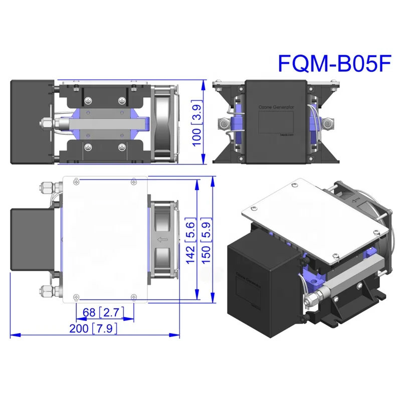 FQM-B05F 3g Ozone Water Treatment Equipment Medical Sterilization Ozonator air ozone generator for water