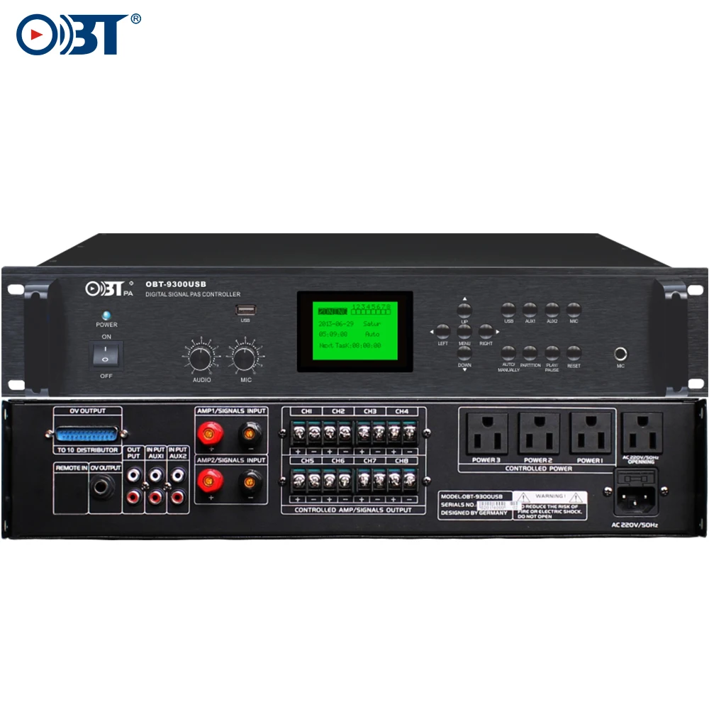 PA System Multi Room Audio Sound BGM Background Music Digital Audio Controller OBT-9300USB