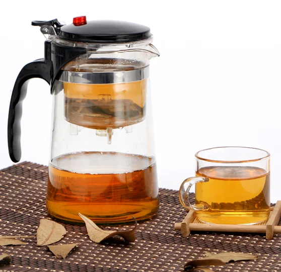 Multi-size 500ml 750ml 1000ml single handle glass tea filter bottle