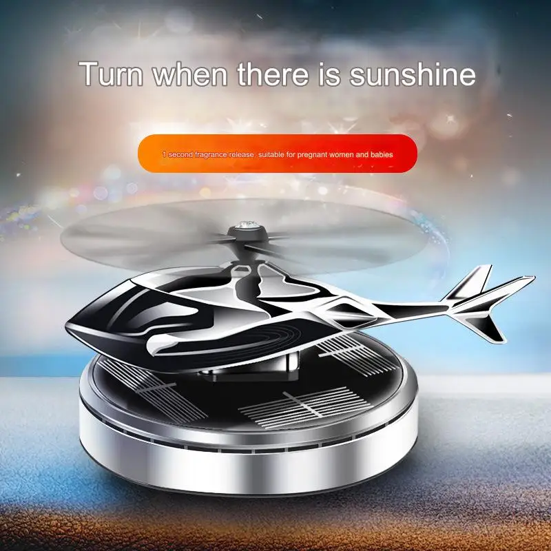 Warhawk Helicopter Aromatherapy Car Perfume Fragrance Airplane Aircraft Solar Power Energy Dashboard Liquid Car Freshener