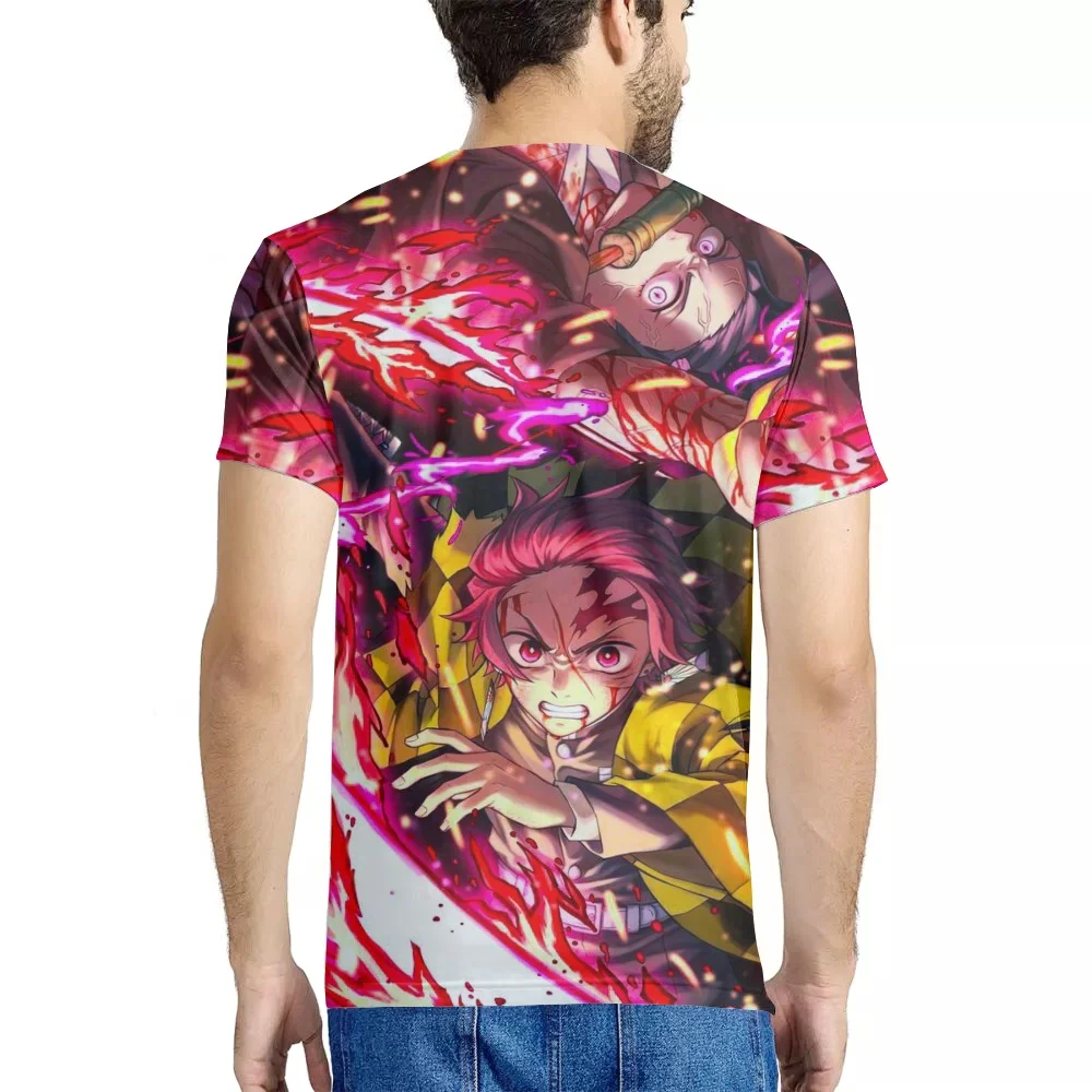 Demon slayer blade character costume boy clothing digital printed t shirts kids anime shirt o neck Graphic best summer clothing