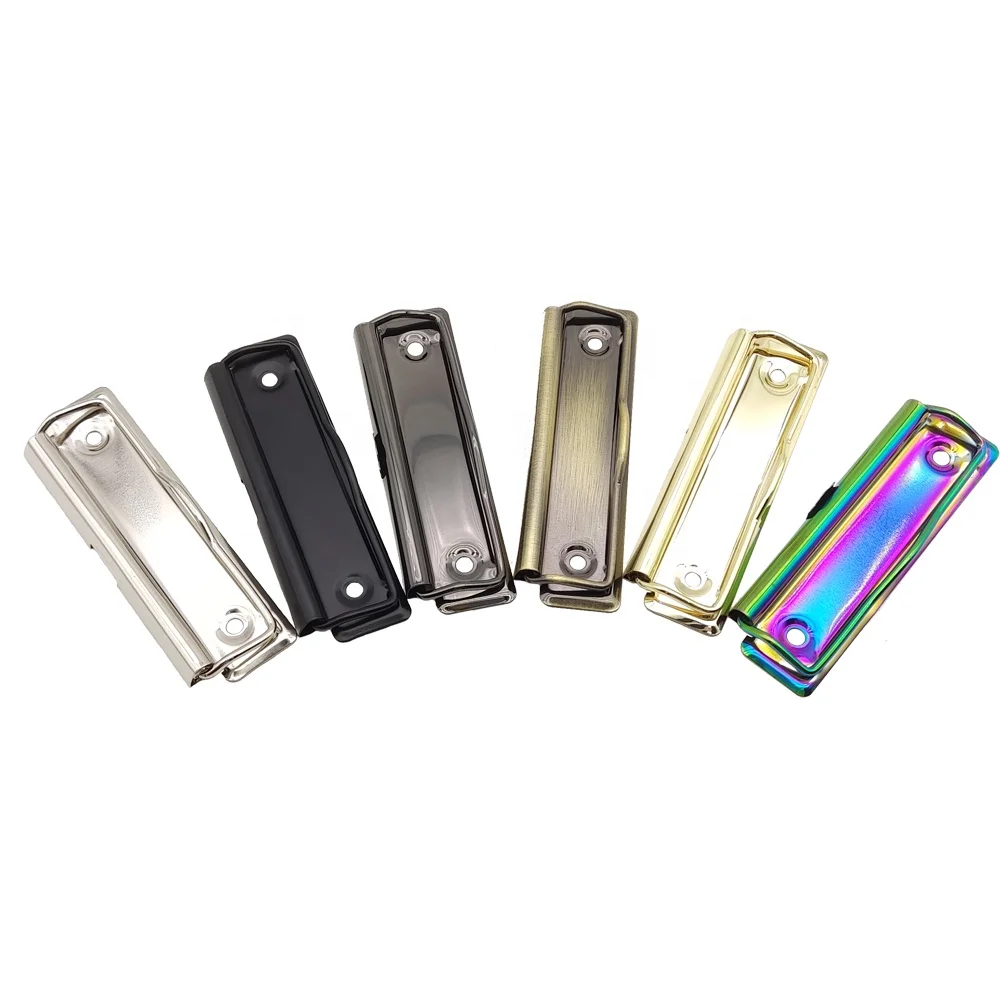 High Quality Metal clipboard clips Nursing Clip Board Clip purple green blue rainbow gold matt black antique brass nickel