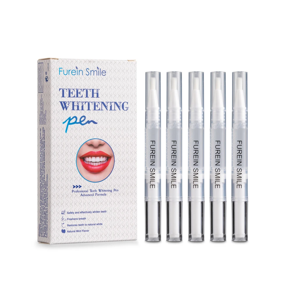 Tooth Whitening Pen Plastic Clear Aluminum Teeth Whitening Gel Pen 16% Hydrogen Peroxide