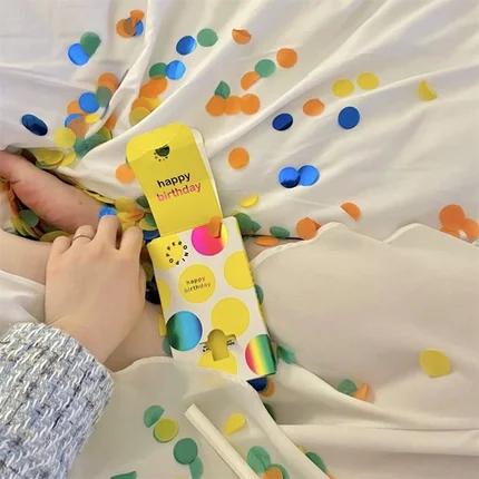 Birthday Party Decoration Party Confetti Cannons Rich Colors Gender Reveal Confetti Party Poppers Cannons