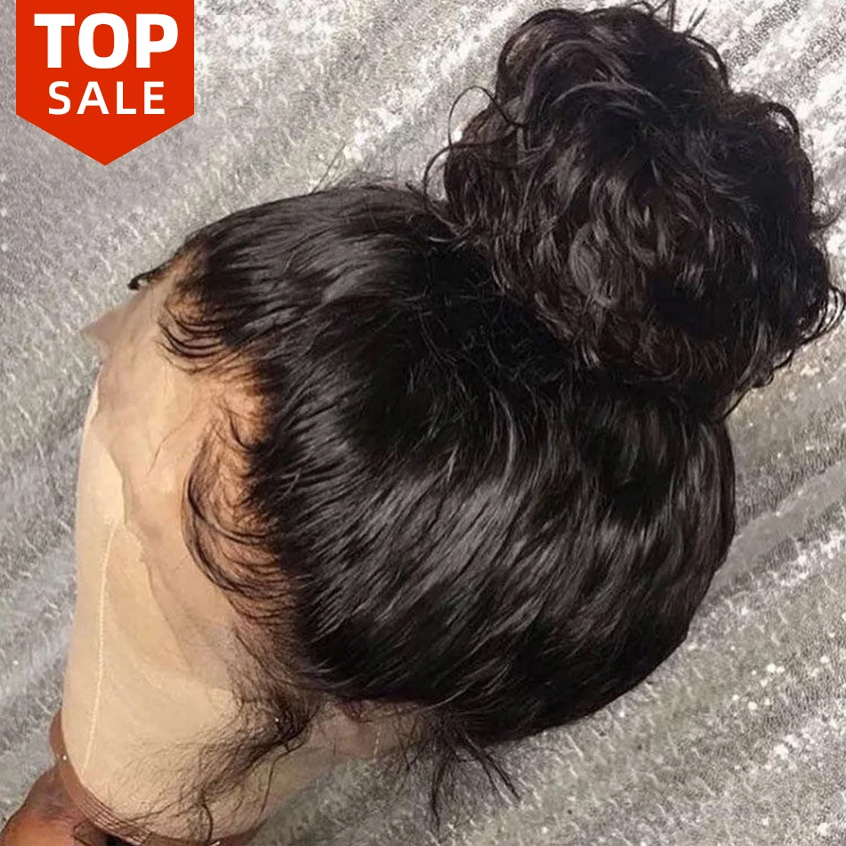 Парик с фронтальной сеткой от поставщика, предварительно выщипанный с детскими волосами, бразильский парик с фронтальной сеткой 13X6, 40 дюймов, 360 полноценный парик из человеческих волос на сетке